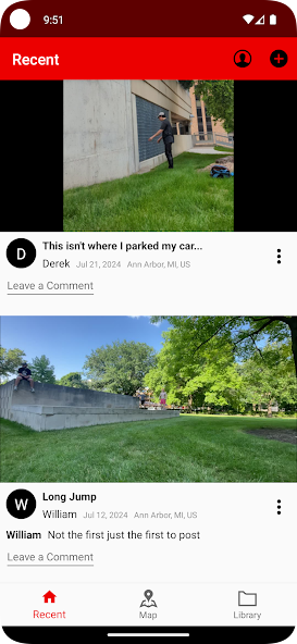 Android Challenger app preview showing Ann Arbor challenges