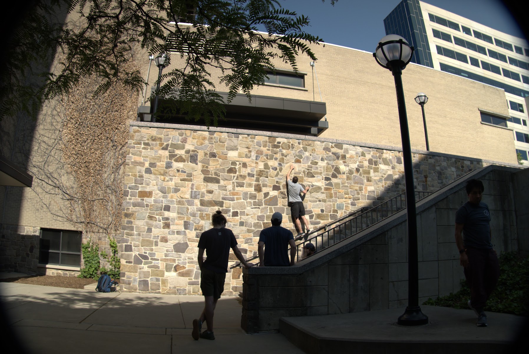 Michigan Parkour members training together